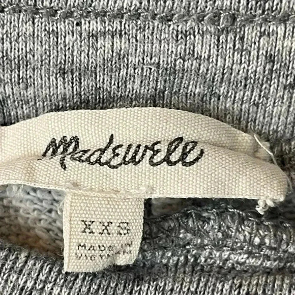 Madewell Heathered Offline Slim Sweatpants XXS Gray F4470 100% Cotton Pockets - Picture 3 of 8